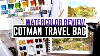 Review amp Demo  Cotman Watercolors Travel Bag 🎨🌿 [upl. by Camp]