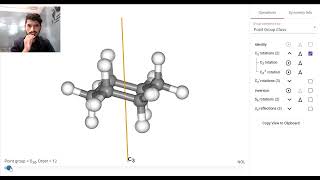 Symmetry in Cyclohexane Chair Form  Cyclohexane Chair Conformation point group  all elements [upl. by Carter358]