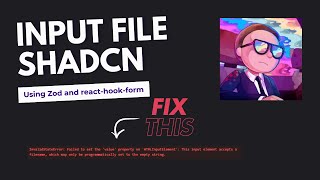 Use file input using Shadcn and React hook form in Nextjs [upl. by Crompton]