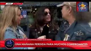 Agreden a Paula Bernini de TN en vivo paulabernini periodista [upl. by Enitnatsnoc809]