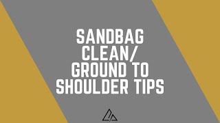 Sandbag Clean  Sandbag to Shoulder Tips  Technique Tips [upl. by Marve]