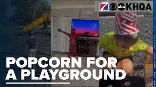 This Kiddo Takes His Mission to Help Get a New Playground for His School to YouTube [upl. by Einahc]