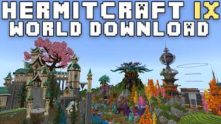 Hermitcraft IX World Download  Public Server  Decked Out [upl. by Tterraj]