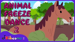 Animal Freeze Dance 2  The Kiboomers Movement Songs for Preschoolers  Brain Breaks [upl. by Lovich]