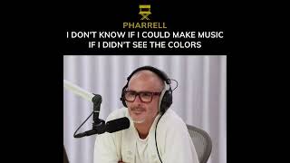 PHARRELL TALKS ABOUT SEEING COLORS WHEN MAKING MUSIC pharrellwilliams [upl. by Gluck589]