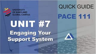 UMGC PACE 111 Unit 7 Quick Guide [upl. by Nylhsoj]