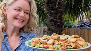 Fantastischer CäsarSalat 😋 einfaches schnelles Salat Rezept mit wunderbarem Dressing Vorspeise [upl. by Olympias]