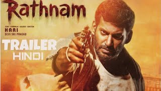 Rathnam Trailer Hindi  Vishal Priya Bhavani Shankar  Hari  Devi Sri Prasad [upl. by Aratehs769]