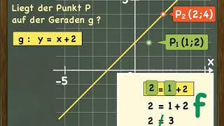 Liegt Punkt P auf der Geraden [upl. by Jeritah]