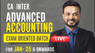 ExamOriented Batch  CA Inter  Advanced Accounting  CA Zubair Khan [upl. by Anail]