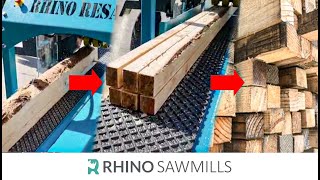 Making 38 x 38 Timber with Rhino Resaw  Timber Brandering  Structural Timber  Rhino Sawmills [upl. by Demona]