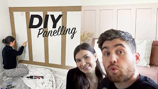 DIY WALL PANELLING IN BEDROOM From start to finish [upl. by Speroni]