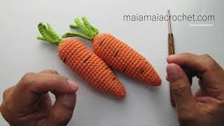 🥕SÚPER FÁCIL DE TEJER🥕ZANAHORIA A CROCHET🥕como tejer zanahoria amigurumi a crochet tutorial [upl. by Salazar]