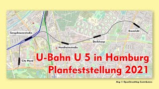 UBahn Hamburg Planfeststellung für den 1 Abschnitt der Linie U5 Haltestellen StärkenSchwächen [upl. by Head]