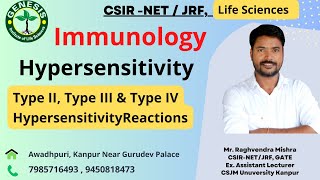 Hypersensitivity  Type II Type III amp Type IV hypersensitivity Reactions  Immunology  L29 [upl. by Schuyler11]