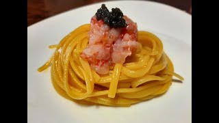 PASTA GOURMET con tartare di GAMBERO ROSSO E CAVIALE [upl. by Daniyal190]