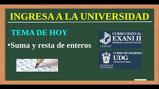 11 Suma y resta de enteros Cómo resolverlos en el examen de admisión [upl. by Isiah]