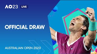 LIVE  Official Draw  Australian Open 2023 [upl. by Ettena421]