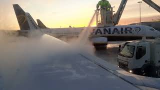 Deicing a plane at Stansted Airport London [upl. by Iris]