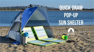 How to set up and take down the Lightspeed Outdoors Quick Draw PopUp Shelter  Beach Tent [upl. by Giacomo]