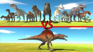 Lava T Rex vs Spinosaurus Dinosaur Battle  King Of Monsters [upl. by Atena]