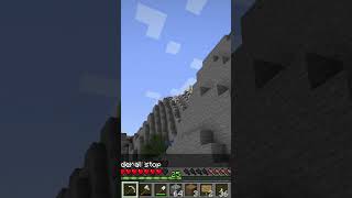 Tunneling through mountains minecraft gaming minecraftserver [upl. by Yirinec]