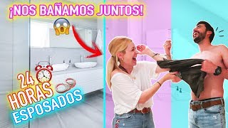 ⏰ 24 HORAS ESPOSADOS 😱¡VAMOS AL BAÑO JUNTOS 😅 challenge  Nohewi nohewivlog [upl. by Elocal]