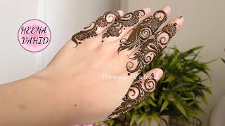 Simple Fingers Mehendi design 8  2024  Heena Vahid [upl. by Breeze]