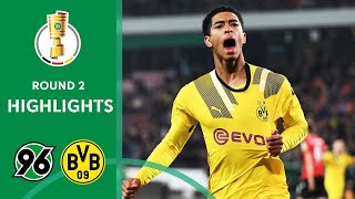 No problems for BVB  Hannover 96 vs Borussia Dortmund 02  Highlights  DFBPokal Round 2 [upl. by Gnuoy]