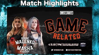 Debbie Malenko vs Masha Slamovich at West Coast Pro Wrestling  Match Highlights [upl. by Avictor]