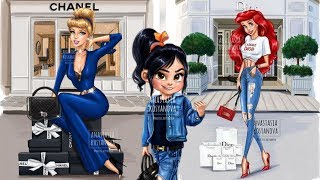 Disney Princesses and Vanellope GO SHOPPING [upl. by Katherina]