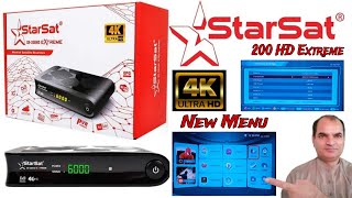 StarSat SR200 HD Extreme 4K New Menu and Ghraphic Latest Update [upl. by Akinyt]