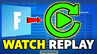 ✅️ How To Watch Replays in Fortnite 🔴 [upl. by Emyam]