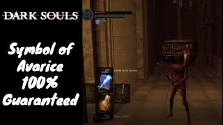 Dark Souls Remastered  How to get the Symbol of Avarice 100 Guaranteed Method [upl. by Nwahsed]