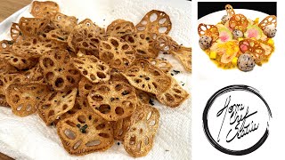 Lotus Root Chips  Tasty and a Beautiful Garnish [upl. by De]