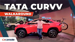 Tata Curvv Launched  Walkaround  Stylish Coupe SUV with many Premium Features [upl. by Skoorb]