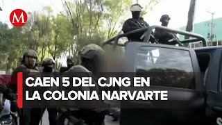 Capturan a presuntos integrantes del CJNG en la colonia Narvarte de la CdMx [upl. by Winchell954]