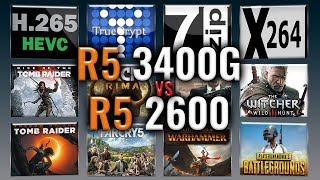 Ryzen 5 3400G vs Ryzen 5 2600 Benchmarks  Test Review  Comparison  Gaming  13 Tests [upl. by Chader]