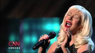 Christina Aguilera  Beautiful Live CNN Heroes High Definition [upl. by Gretal]