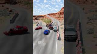 Realistic Highway Car Crashes 56  BeamNGdrive [upl. by Havelock]