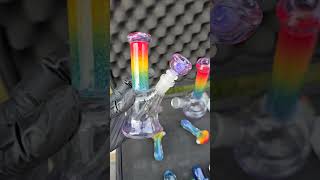 Rainbow minitube glassblowing glassart [upl. by Fagaly660]