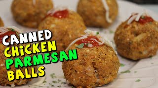 Canned CHICKEN Parmesan Balls Recipe [upl. by Oinoitna812]