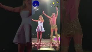 Amaia Montero y Karol G Cantan  Rosas en el Estadio del Real Madrid [upl. by Saturday]