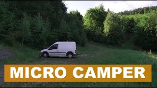 Forest Stealth Camping with Micro Camper Ford Transit Connect [upl. by Azilef]