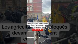 bauern vs polizei in frankreich 🇫🇷🚜 bauerndemo demo protest police traktor news [upl. by Anillek861]