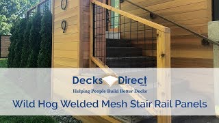 Welded Mesh Stair Rail Panels By Wild Hog Railing [upl. by Araiek698]