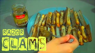 Razor Clams Navajas quick recipe [upl. by Aihsyla]