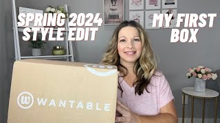 WANTABLE Unboxing amp Try On  April 2024 Style Box  My First Box  Spring Style Edit Review amp Try on [upl. by Inilam]