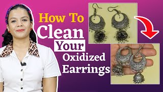 How To Clean Oxidized Jewellery At Home Black Deposit Over Jewellery  TimesXP DIY [upl. by Willabella]