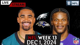 Jalen Hurts Eagles vs Lamar Jacksons Ravens NFL Week 13 Live Stream PlayByPlay amp Scoreboard [upl. by Kcirderf]